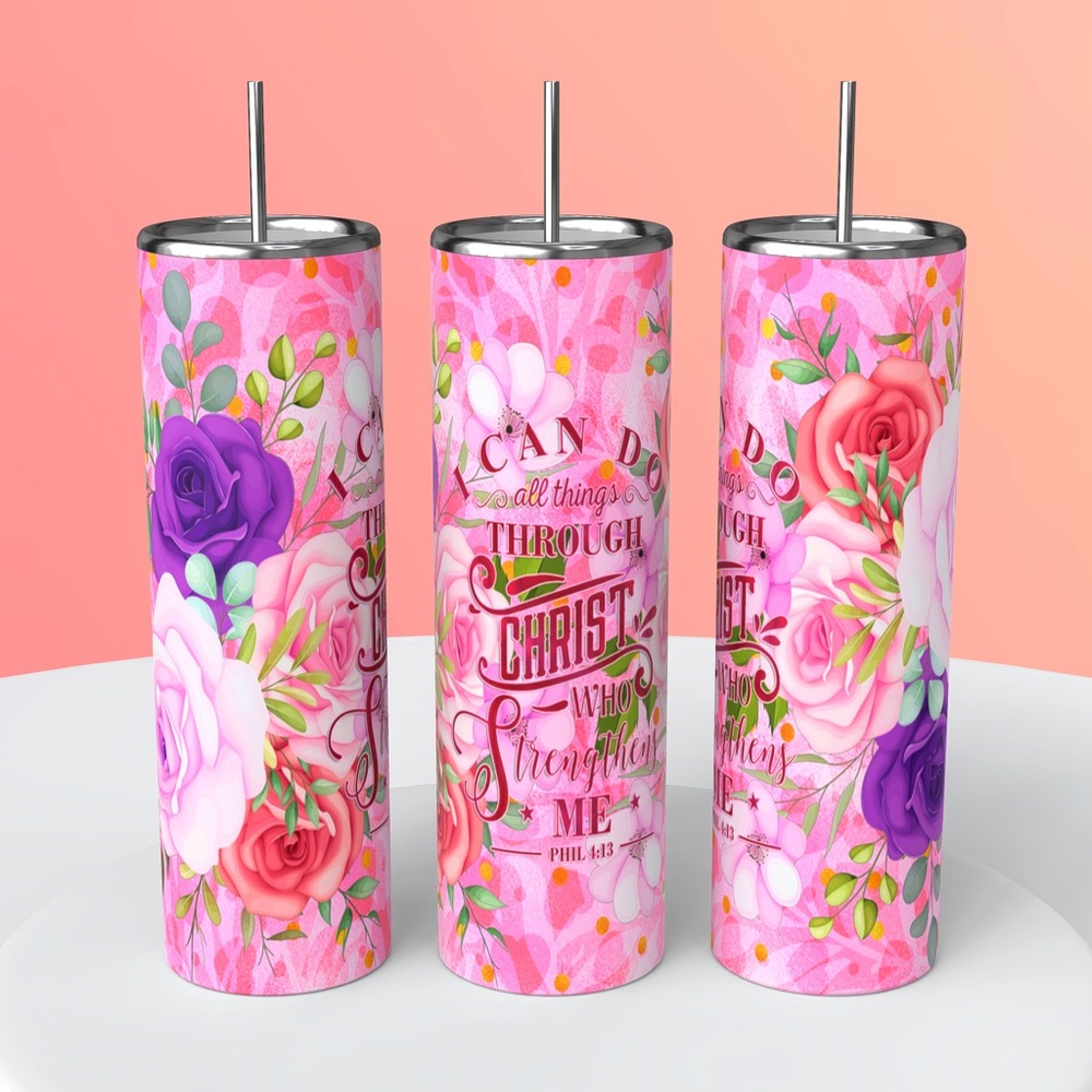 I can do all things 20 oz tumbler